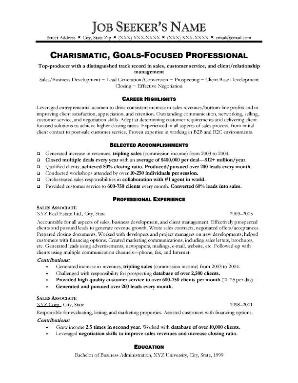 Sample Resume Sales